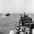 Landing craft of the Sicily invasion armada setting sail, July 1943