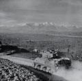 Sherman tanks moving down to the Sangro River, Italy, November 1943