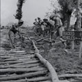 214 Field Company working on a Bailey Bridge, Italy, May 1944
