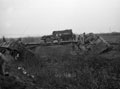 Two Sherman tanks of the 3rd/4th County of London Yeomanry (Sharpshooters) ditched in the mud following the crossing of the Wessem-Nederweert Canal, November 1944