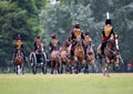 The King's Troop Royal Horse Artillery mark the 62nd anniversary of Queen Elizabeth II's coronation with gun salutes in London, 2 June 2015.