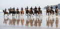 Centre Section, King's Troop Royal Horse Artillery training on Watergate Bay Beach, Cornwall, 2015