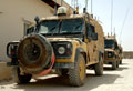 Land Rover patrol vehicles, Lashkar Gah, Helmand Province, Afghanistan, 2008