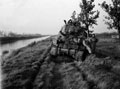 '2/Lt Smethurst's tank ditched on the towing path of the Wessem Canal', 3rd/4th County of London Yeomanry (Sharpshooters), Netherlands, November 1944