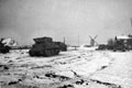 'A' Squadron, 3rd/4th County of London Yeomanry (Sharpshooters)tank park at Asten, Netherlands, January 1945