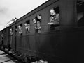 3rd County of London Yeomanry (Sharpshooters) on train, prior to leaving Italy, January, 1944
