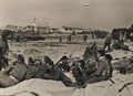 Commandos resting on the beach, Normandy, 7 June 1944