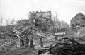 Bulldozers clearing the roads in Uedem, Germany, 1945