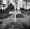 Temporary grave of Lance Corporal Herbert Barry Brown, 3rd/4th County of London Yeomanry (Sharpshooters), Germany, 1945