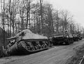Fitters recovering tanks from 'A' Squadron, 3rd/4th County of London Yeomanry (Sharpshooters), disabled by mines, near Ochtrup, Germany, 1945