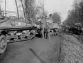 Fitters recovering tanks from 'A' Squadron, 3rd/4th County of London Yeomanry (Sharpshooters), disabled by mines, near Ochtrup, Germany, 1945