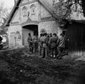 'C' Squadron Headquarters, 3rd/4th County of London Yeomanry (Sharpshooters) billeted at a farmhouse near Unterstedt, Lower Saxony, Germany, 1945