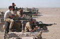 Members of The Parachute Regiment's Pathfinder Platoon fire their weapons on a range near Gereshk, Helmand Province, 2006