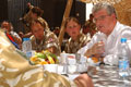 Secretary of State for Defence, Des Browne MP talks to troops at Lashkar Gah, Afghanistan, 2006