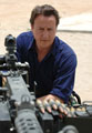 David Cameron MP with a Browning .50 calibre machine gun, Lashkar Gah, Afghanistan, 2006