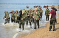 13 Air Assault Support Regiment, Royal Logistic Corps, training on the beaches of Mersea Island, Essex, 2011