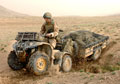 Quad bike and trailer, 3rd Battalion, The Parachute Regiment, Operation JANUB ZILZILA, Zabul, Afghanistan, 2008