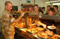 Sunday dinner at Lashkar Gah, Operation HERRICK IV, Afghanistan, 2006