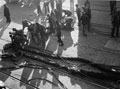 'Native labourers scrambling for money', 3rd County of London Yeomanry shore leave, Cape Town, South Africa, September 1941