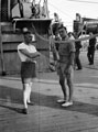 'Deck Tennis. Jenner Jones. Freddie Crowley', 3rd County of London Yeomanry (Sharpshooters) on board HMT Orion en route to Egypt, 1941