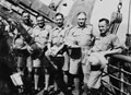 'John Grimwade. Freddie Crowley, Reggie Davies. Dickie Dixon. Jenner Jones', 3rd County of London Yeomanry (Sharpshooters) on board HMT Orion en route to Egypt, 1941