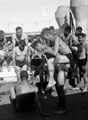 'Bathing', 3rd County of London Yeomanry (Sharpshooters), on board HMT Orion en route to Egypt, 1941
