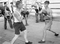 'Boxing Tournaments. Bill Harrison and Michael Carter', en route to South Africa, 1941