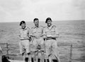 'Phil Budgen. Adrian Charlton. David Lloyd', 3rd County of London Yeomanry (Sharpshooters), on board HMT Orion en route to Egypt, 1941