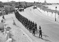 'A' Squadron, 3rd County of London Yeomanry (Sharpshooters)marching in a church parade, Sidi Bishr, Egypt, 1942