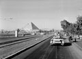 In the shadow of the Pyramids en route to Beni Yusef, 1942