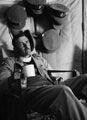 Padre Browne enjoying a mug of tea, 1942 (c)