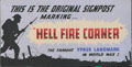 Advertising board was used to display the signpost that marked 'Hellfire Corner', 1950 (c)