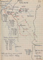 Captain Walter Bagot-Chester's sketch map of the front line near Gaza, 13 September 1917