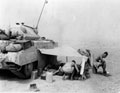 Tank crew bivouac, 3rd County of London Yeomanry (Sharpshooters), 1942