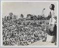 Lily Pons singing at 'Bomb Crater' theatre, Bhamo, Burma, February 1945