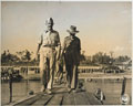 Lieutenant-General Raymond A. Wheeler, Deputy Supreme Allied Commander South East Asia, and a brigadier director of transportation, April 1945