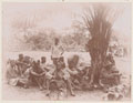 Gold Coast Regiment Battery resting outside a village, 1909 (c)