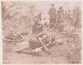 Gold Coast Regiment Battery halting for water, 1908 (c)