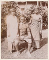 Daragatah soldier from the Gold Coast Regiment with two women, 1908 (c)