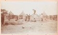 Soldiers of the 2nd Northern Nigeria Regiment, making huts at Yola, 1902