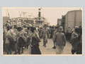 King's African Rifles embarking on a troopship at the end of the war, Burma, 1945