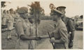 King George VI shaking hands with Satara Khan, 10th Baluch Regiment, Tuscany, Italy, 1944