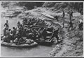 Troops of 81st West African Division crossing the Kaladan River, Arakan, Burma, 1944