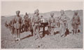 British officers and Indian sepoys with medical supplies, Waziristan, 1902