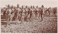 Indian Army soldiers parading during operations in Waziristan, 1902