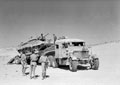 A Scammell transporter carrying a Crusader tank, North Africa, 1943 (c)