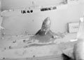 Interior of a Cruiser tank showing the partial penetration by an enemy shell, 1942 (c).