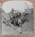 'Tenderly carrying a "blighty" case to an aidpost through the maze of trenches at Passchendale', 1917 (c)