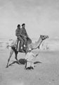Members of 3rd County of London Yeomanry take a camel ride, Egypt, 1943