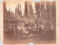 General McQueen and staff at breakfast, Black Mountain expedition, 1888